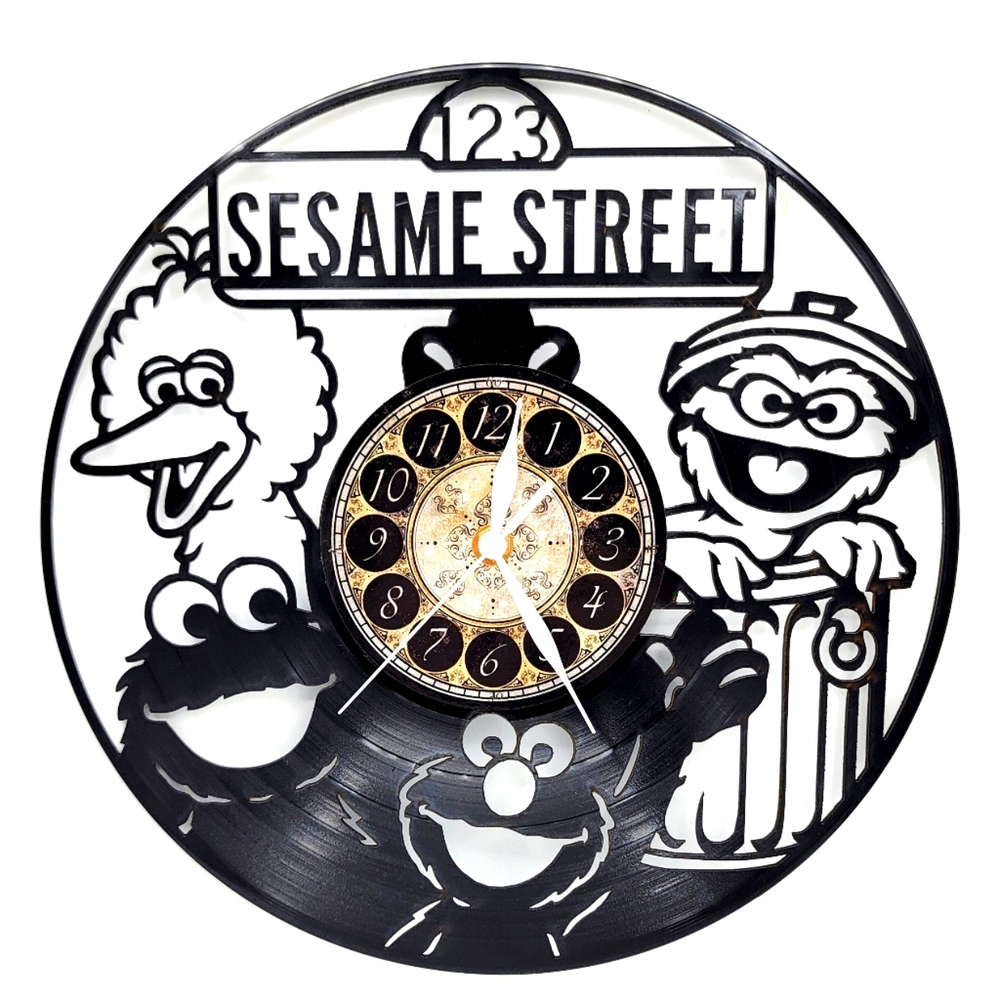 SESAME STREET vinyl record clock | wall art decor gift for baby's , toddler room